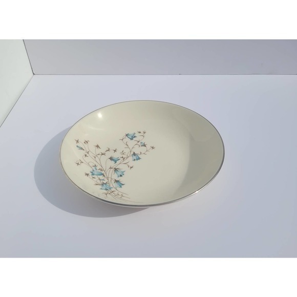 Vintage 60s Flintridge Belnor Blue Floral‎ California Ceramic Coupe Soup Bowl - Picture 5 of 10